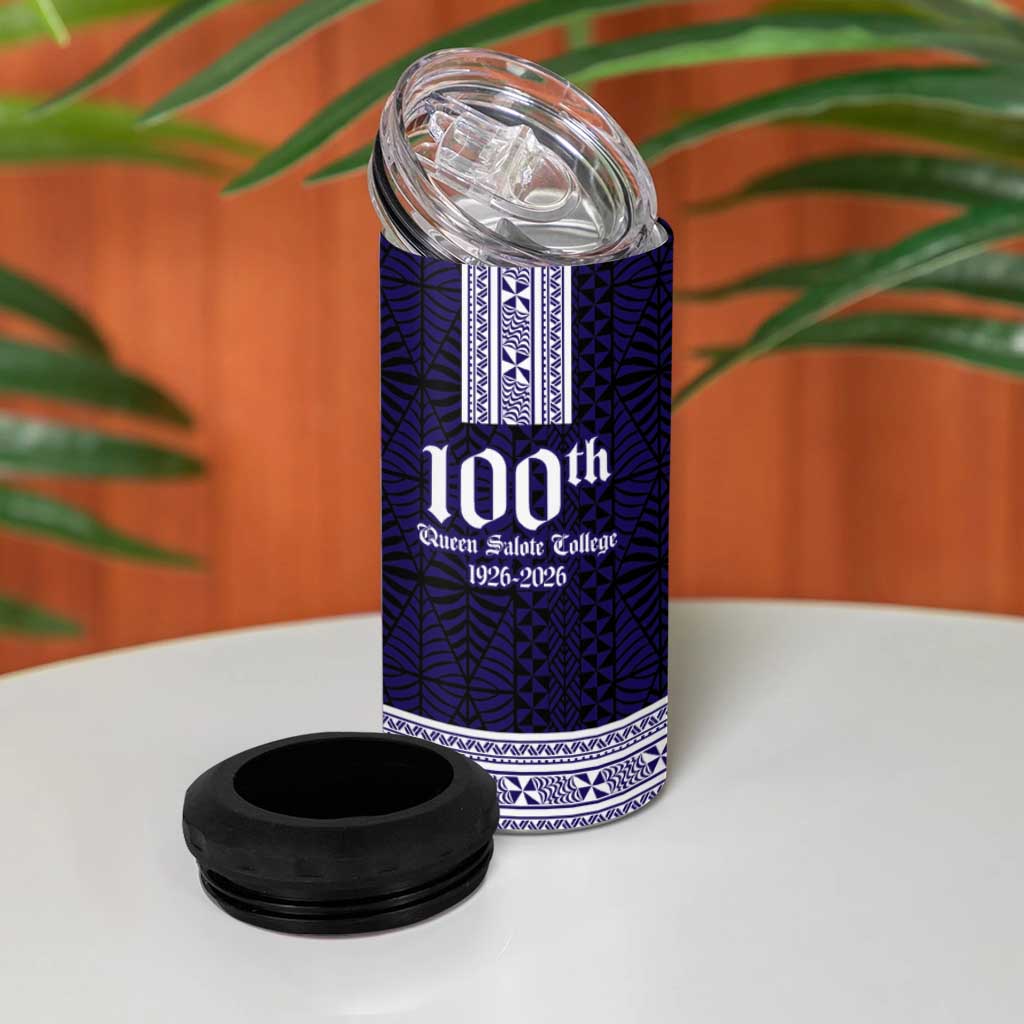 Tonga Queen Salote College 100 years 4 in 1 Can Cooler Tumbler QSC 1926-2026 Tongan Pattern