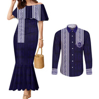 Tonga Queen Salote College 100 years Couples Matching Mermaid Dress and Long Sleeve Button Shirt QSC 1926-2026 Tongan Pattern