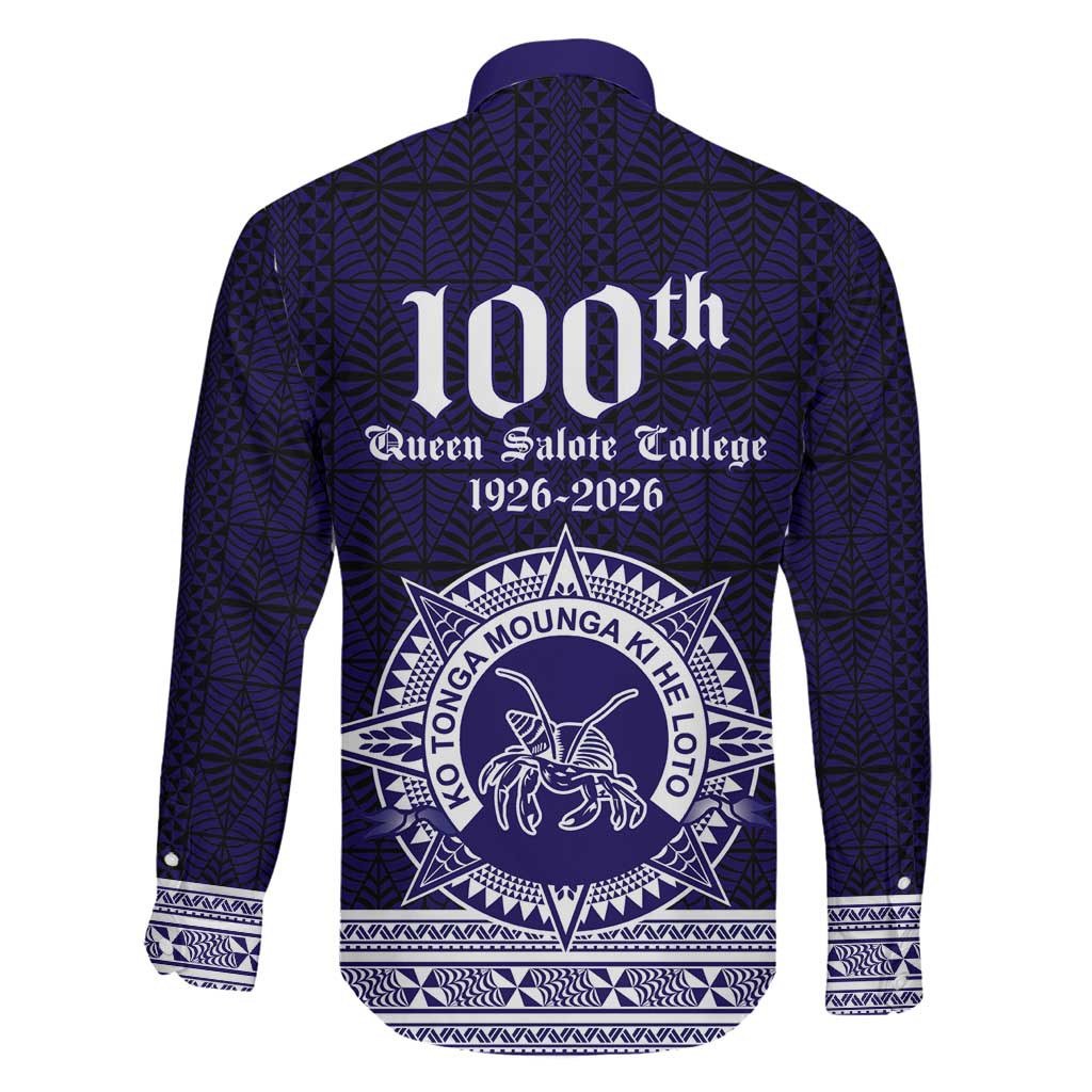 Tonga Queen Salote College 100 years Family Matching Off Shoulder Maxi Dress and Hawaiian Shirt QSC 1926-2026 Tongan Pattern LT9 - Polynesian Pride