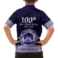 Tonga Queen Salote College 100 years Family Matching Puletasi and Hawaiian Shirt QSC 1926-2026 Tongan Pattern LT9 - Polynesian Pride