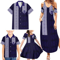 Tonga Queen Salote College 100 years Family Matching Summer Maxi Dress and Hawaiian Shirt QSC 1926-2026 Tongan Pattern LT9 - Polynesian Pride