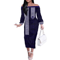 Tonga Queen Salote College 100 years Off The Shoulder Long Sleeve Dress QSC 1926-2026 Tongan Pattern