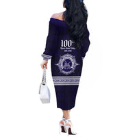 Tonga Queen Salote College 100 years Off The Shoulder Long Sleeve Dress QSC 1926-2026 Tongan Pattern