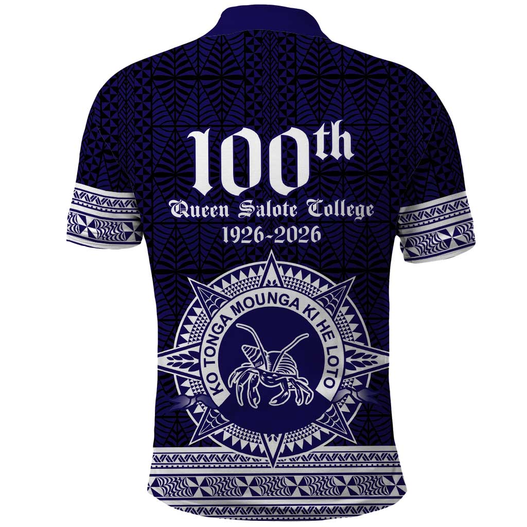 Tonga Queen Salote College 100 years Polo Shirt QSC 1926-2026 Tongan Pattern