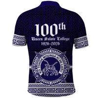Tonga Queen Salote College 100 years Polo Shirt QSC 1926-2026 Tongan Pattern