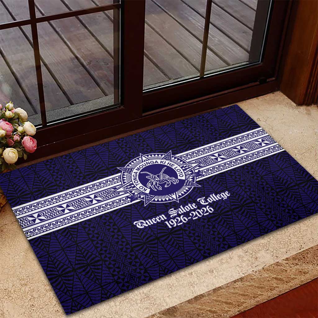 Tonga Queen Salote College 100 years Rubber Doormat QSC 1926-2026 Tongan Pattern