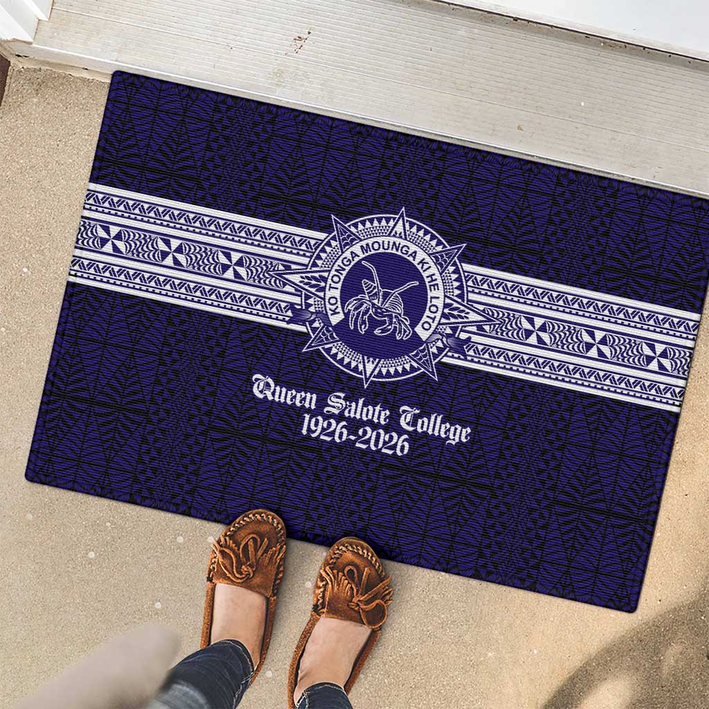 Tonga Queen Salote College 100 years Rubber Doormat QSC 1926-2026 Tongan Pattern