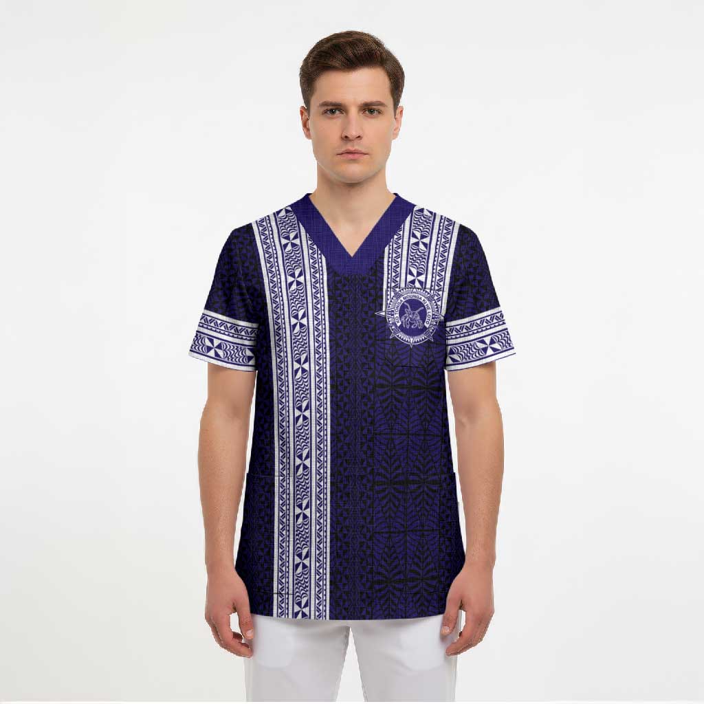 Tonga Queen Salote College 100 years Scrub Top QSC 1926-2026 Tongan Pattern