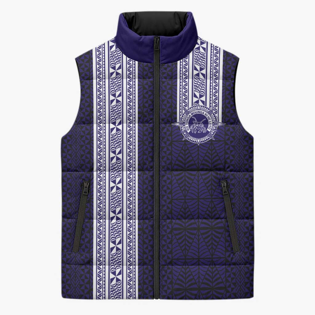 Tonga Queen Salote College 100 years Sleeveless Puffer Jacket QSC 1926-2026 Tongan Pattern