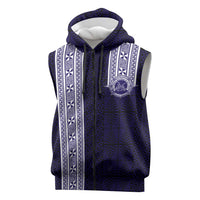 Tonga Queen Salote College 100 years Sleeveless Zip Hoodie QSC 1926-2026 Tongan Pattern