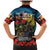 Kangaroo-Kiwi Soldier ANZAC Personalised Family Matching Mermaid Dress and Hawaiian Shirt Golden Wattle and Pohutukawa Flowers