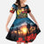 Kangaroo-Kiwi Soldier ANZAC Personalised Family Matching Mermaid Dress and Hawaiian Shirt Golden Wattle and Pohutukawa Flowers