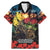Kangaroo-Kiwi Soldier ANZAC Personalised Family Matching Mermaid Dress and Hawaiian Shirt Golden Wattle and Pohutukawa Flowers