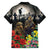 Kangaroo-Kiwi Soldier ANZAC Personalised Family Matching Long Sleeve Bodycon Dress and Hawaiian Shirt Golden Wattle Poppy Flowers