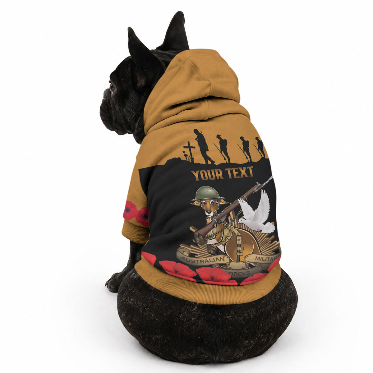 Australia ANZAC Day Personalised Pet Hoodie Honouring The Animals That Served LT9 - Polynesian Pride