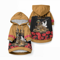 Australia ANZAC Day Personalised Pet Hoodie Honouring The Animals That Served LT9 Pullover Gold - Polynesian Pride