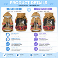 Australia ANZAC Day Personalised Pet Hoodie Honouring The Animals That Served LT9 - Polynesian Pride