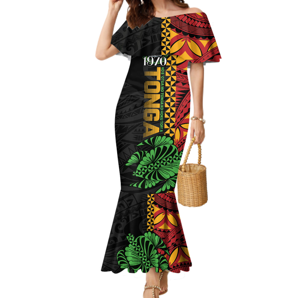 Personalised Tonga Emancipation Day Family Matching Mermaid Dress and Hawaiian Shirt Puleanga Fakatui O Since 1970