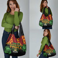Personalised Tonga Emancipation Day Grocery Bag Puleanga Fakatui O Since 1970