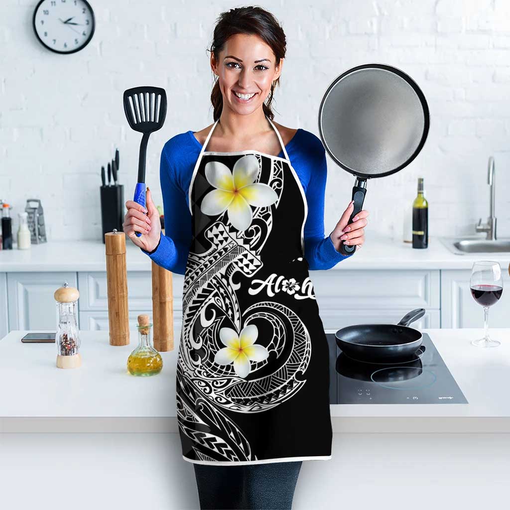 Aloha Hammerhead Shark Apron Black Hawaiian Kakau Tribal Tattoo - Polynesian Pride