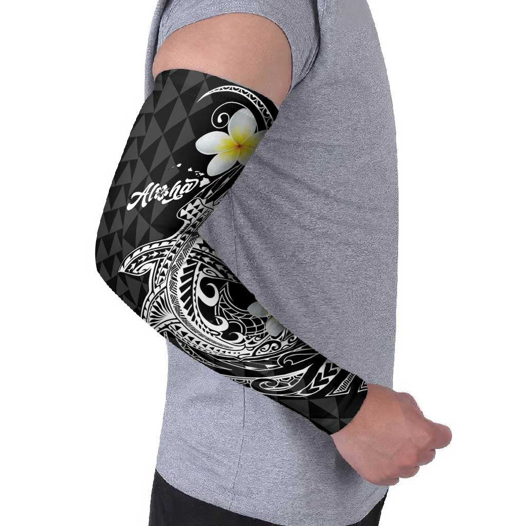Aloha Hammerhead Shark Arm Sleeves Black Hawaiian Kakau Tribal Tattoo - Polynesian Pride