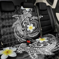 Aloha Hammerhead Shark Back Car Seat Cover Black Hawaiian Kakau Tribal Tattoo
