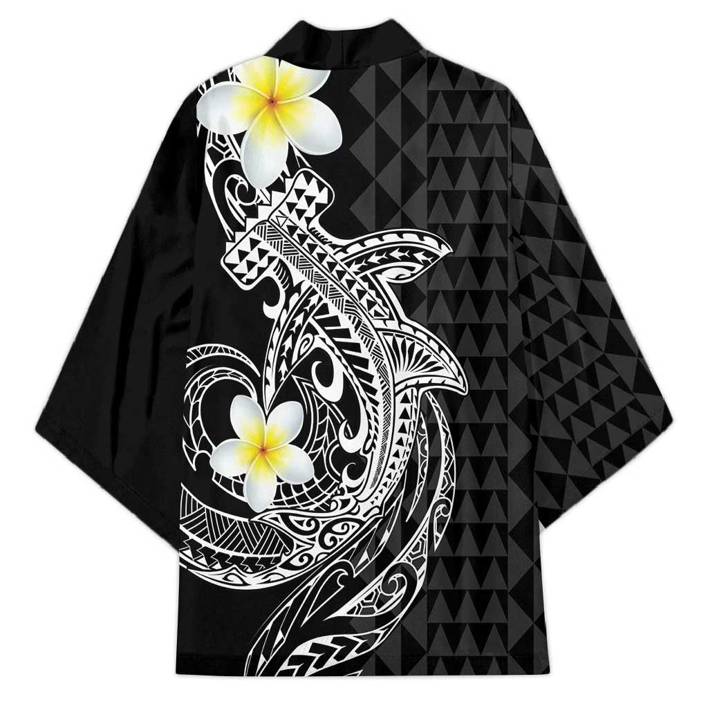 Aloha Hammerhead Shark Kimono Black Hawaiian Kakau Tribal Tattoo - Polynesian Pride