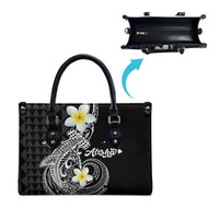 Aloha Hammerhead Shark Leather Bag Black Hawaiian Kakau Tribal Tattoo - Polynesian Pride