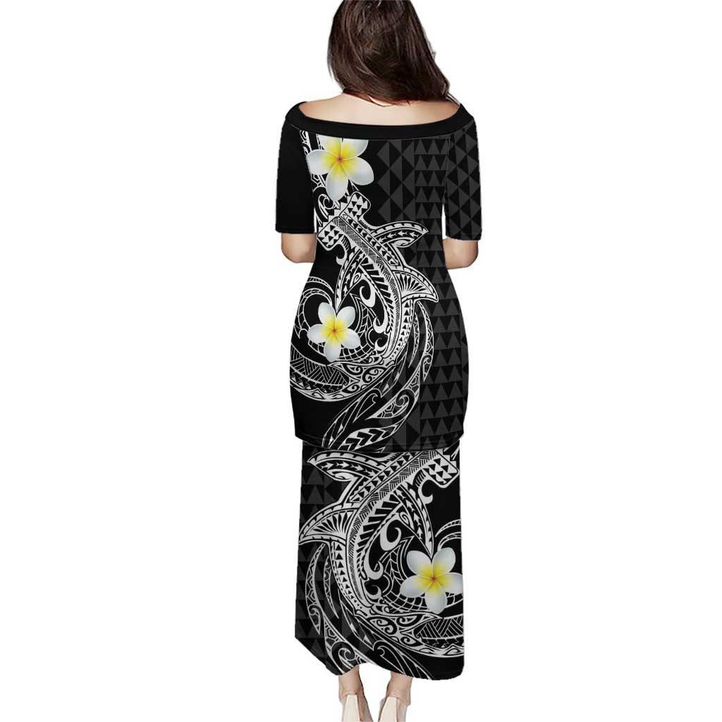 Aloha Hammerhead Shark Puletasi Black Hawaiian Kakau Tribal Tattoo