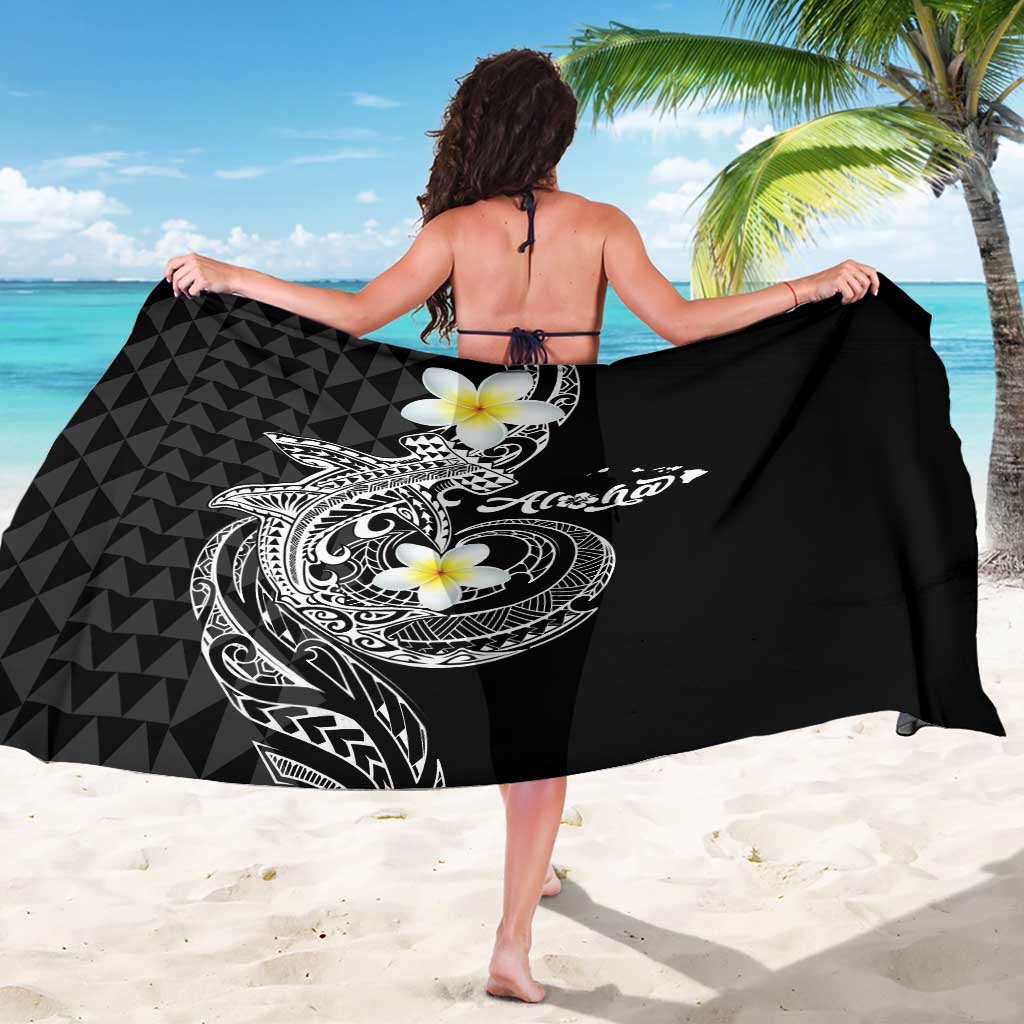 Aloha Hammerhead Shark Sarong Black Hawaiian Kakau Tribal Tattoo