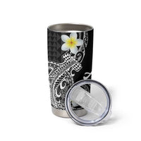 Aloha Hammerhead Shark Tumbler Cup Black Hawaiian Kakau Tribal Tattoo