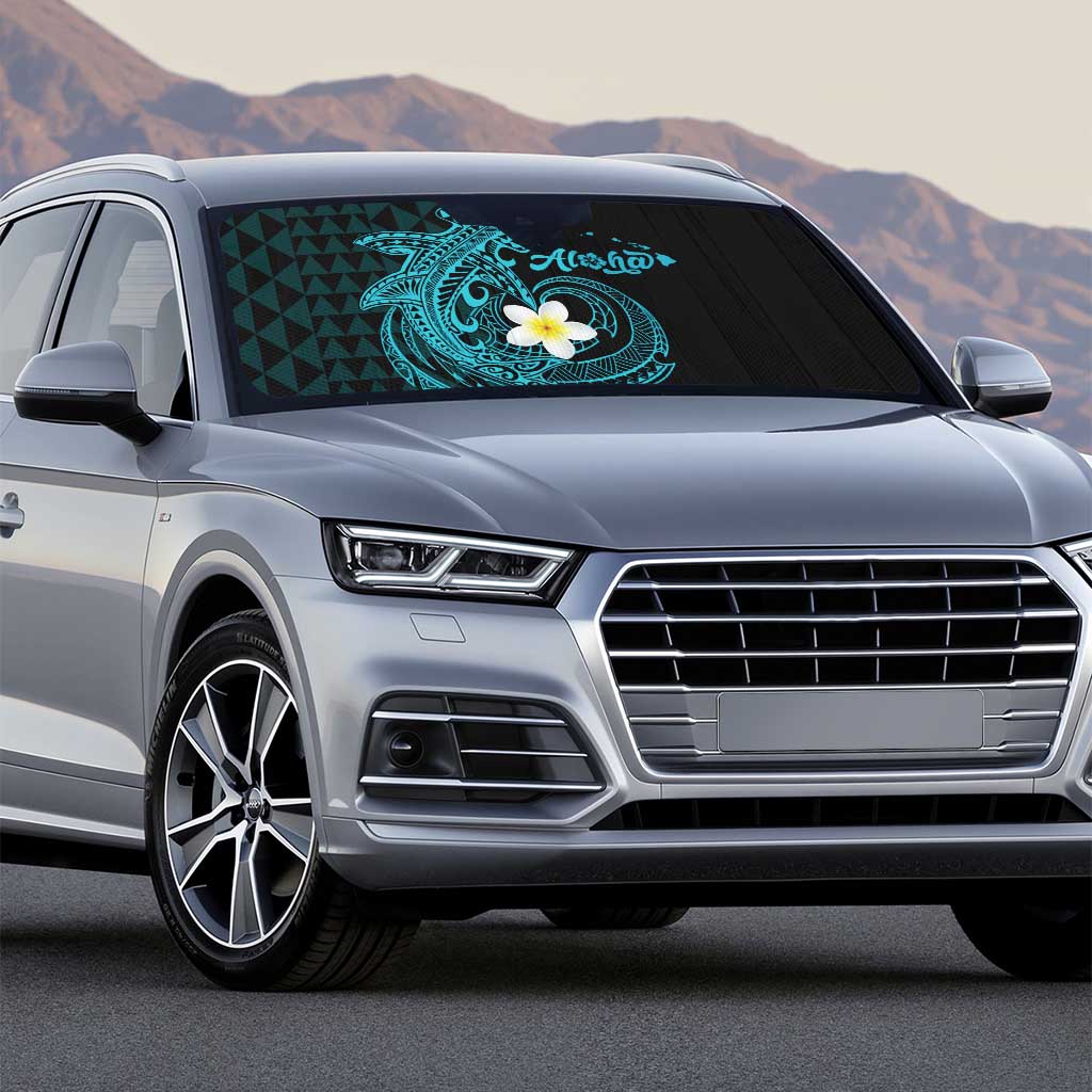 Aloha Hammerhead Shark Auto Sun Shade Calypso Hawaiian Kakau Tribal Tattoo - Polynesian Pride