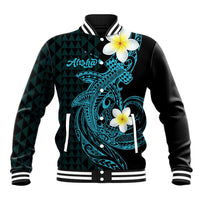 Aloha Hammerhead Shark Baseball Jacket Calypso Hawaiian Kakau Tribal Tattoo