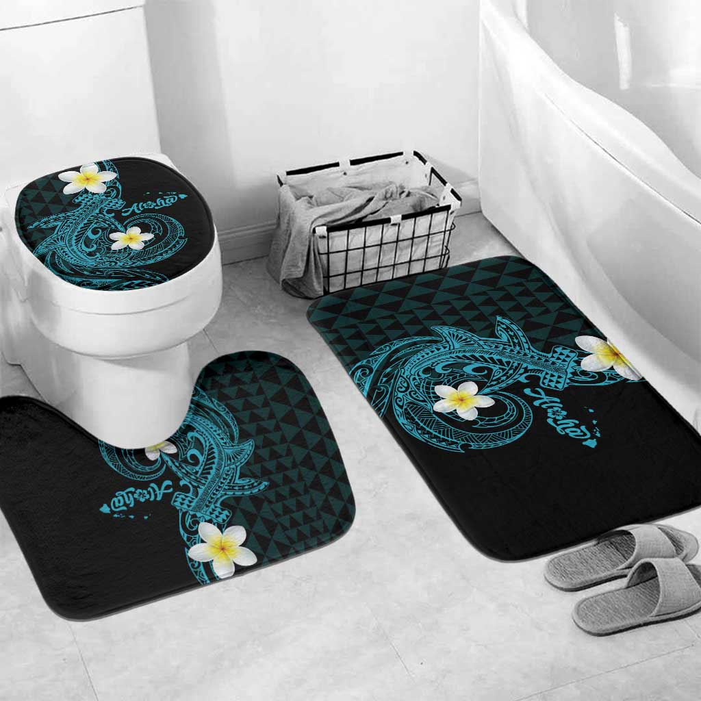 Aloha Hammerhead Shark Bathroom Set Calypso Hawaiian Kakau Tribal Tattoo - Polynesian Pride
