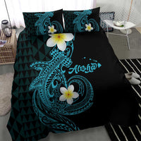 Aloha Hammerhead Shark Bedding Set Calypso Hawaiian Kakau Tribal Tattoo