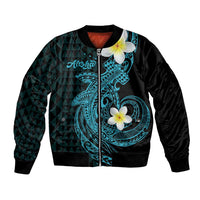 Aloha Hammerhead Shark Bomber Jacket Calypso Hawaiian Kakau Tribal Tattoo