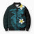 Aloha Hammerhead Shark Bomber Puffer Jacket Calypso Hawaiian Kakau Tribal Tattoo - Polynesian Pride