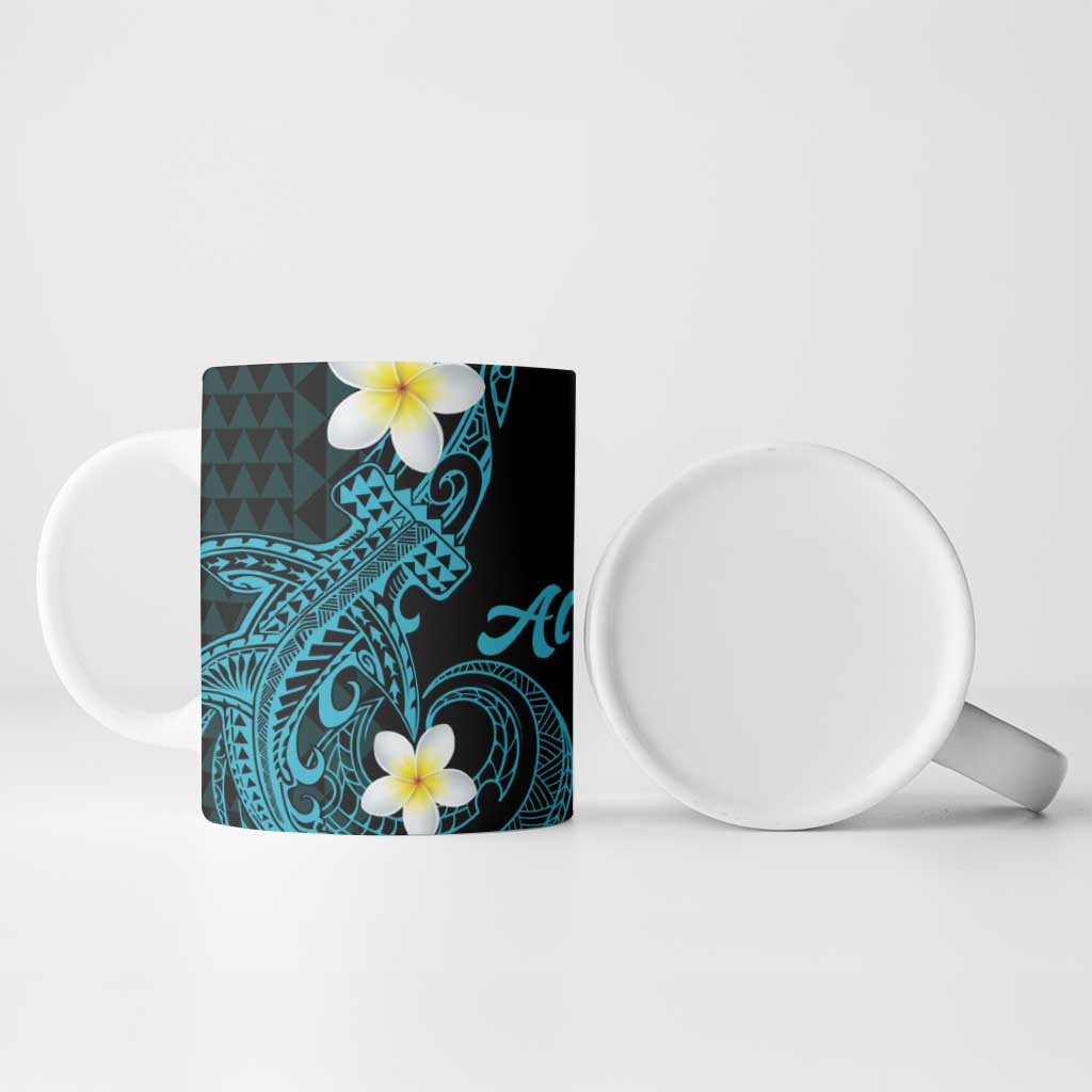Aloha Hammerhead Shark Ceramic Mug Calypso Hawaiian Kakau Tribal Tattoo - Polynesian Pride