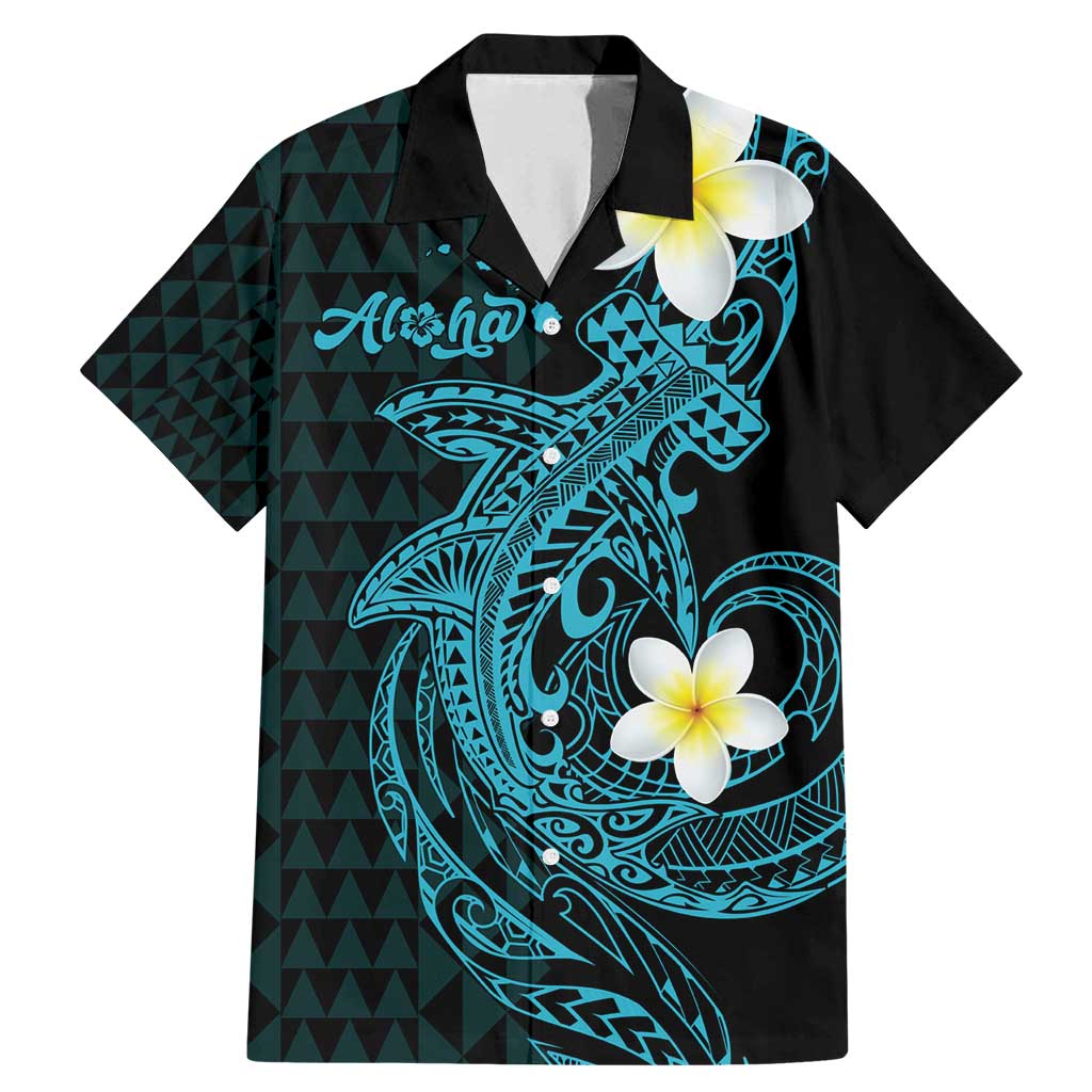 Aloha Hammerhead Shark Family Matching Mermaid Dress and Hawaiian Shirt Calypso Hawaiian Kakau Tribal Tattoo