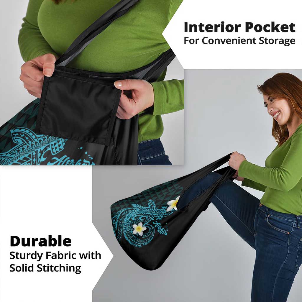 Aloha Hammerhead Shark Grocery Bag Calypso Hawaiian Kakau Tribal Tattoo