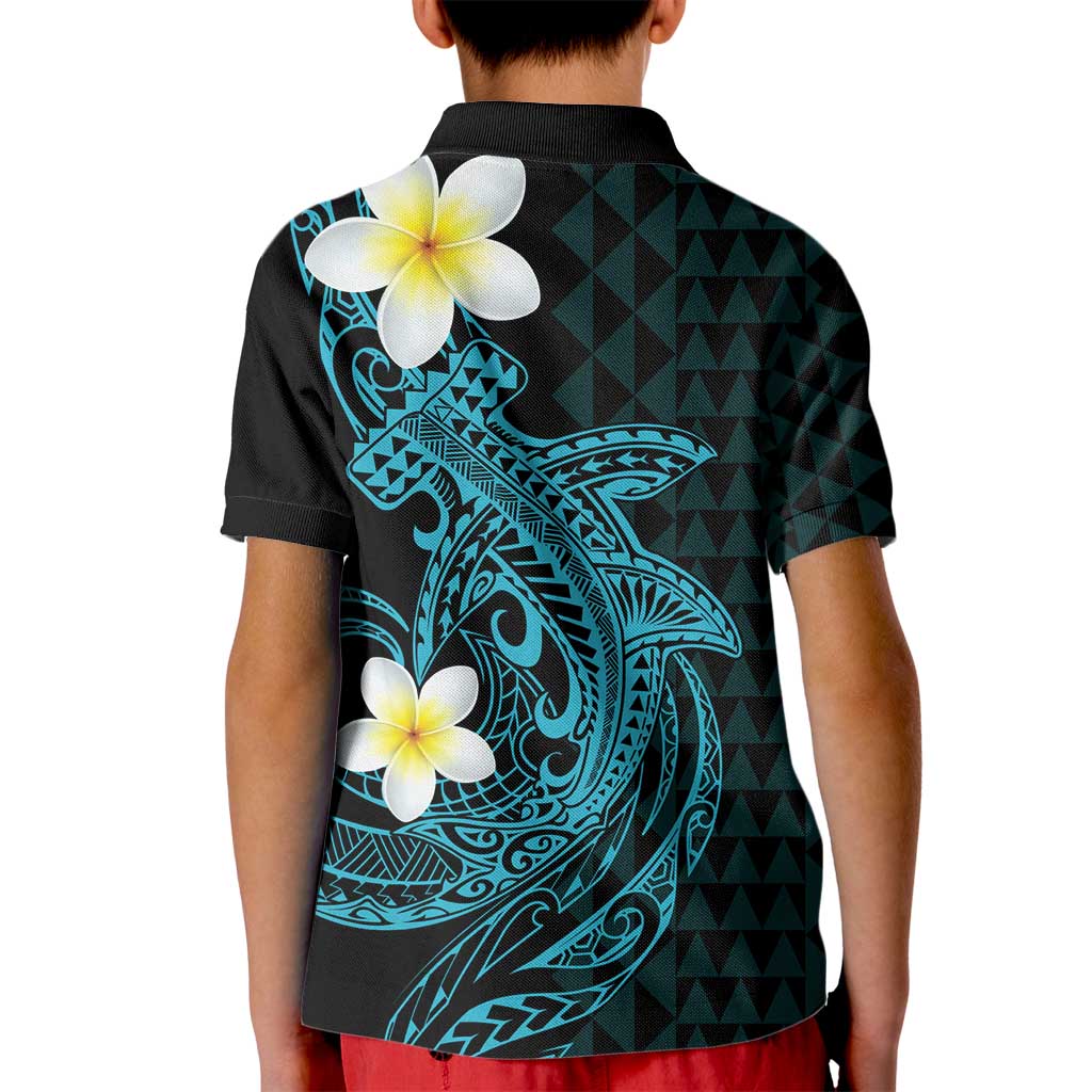 Aloha Hammerhead Shark Kid Polo Shirt Calypso Hawaiian Kakau Tribal Tattoo