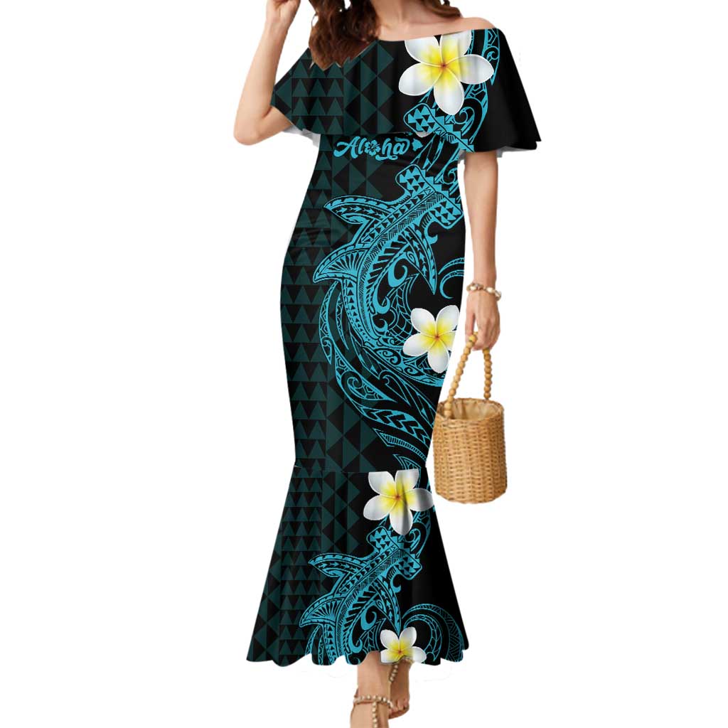 Aloha Hammerhead Shark Mermaid Dress Calypso Hawaiian Kakau Tribal Tattoo