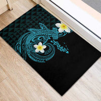 Aloha Hammerhead Shark Rubber Doormat Calypso Hawaiian Kakau Tribal Tattoo