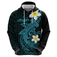 Aloha Hammerhead Shark Zip Hoodie Calypso Hawaiian Kakau Tribal Tattoo