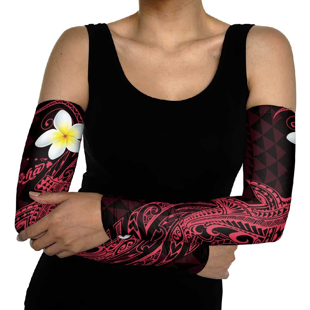 Aloha Hammerhead Shark Arm Sleeves Feverish Pink Hawaiian Kakau Tribal Tattoo - Polynesian Pride