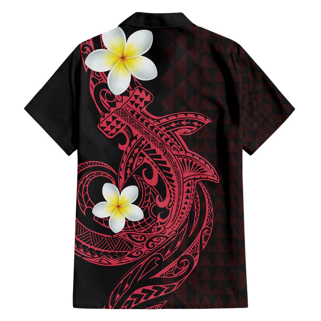 Aloha Hammerhead Shark Family Matching Summer Maxi Dress and Hawaiian Shirt Feverish Pink Hawaiian Kakau Tribal Tattoo