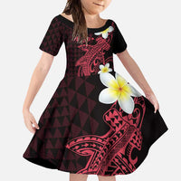 Aloha Hammerhead Shark Family Matching Tank Maxi Dress and Hawaiian Shirt Feverish Pink Hawaiian Kakau Tribal Tattoo