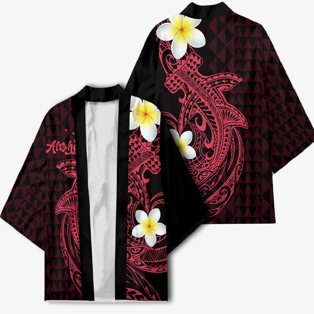 Aloha Hammerhead Shark Kimono Feverish Pink Hawaiian Kakau Tribal Tattoo - Polynesian Pride