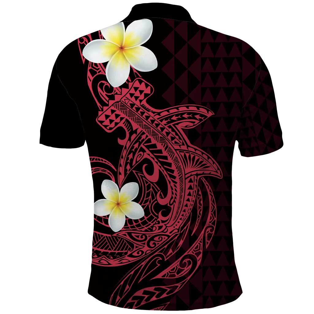 Aloha Hammerhead Shark Polo Shirt Feverish Pink Hawaiian Kakau Tribal Tattoo