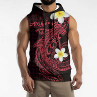 Aloha Hammerhead Shark Sleeveless Hoodie Feverish Pink Hawaiian Kakau Tribal Tattoo LT9 - Polynesian Pride